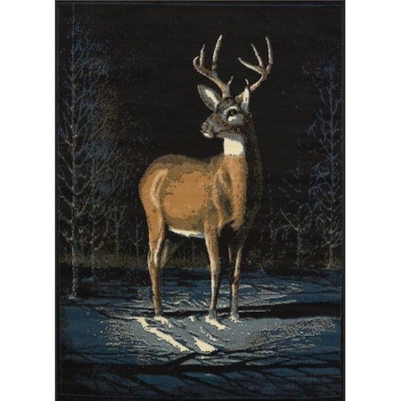 United Weavers United Weavers 910 03060 58 5 ft. 3 in. x 7 ft. 2 in. Legends Winter Buck Area Rug; Multicolor 910 03060 58